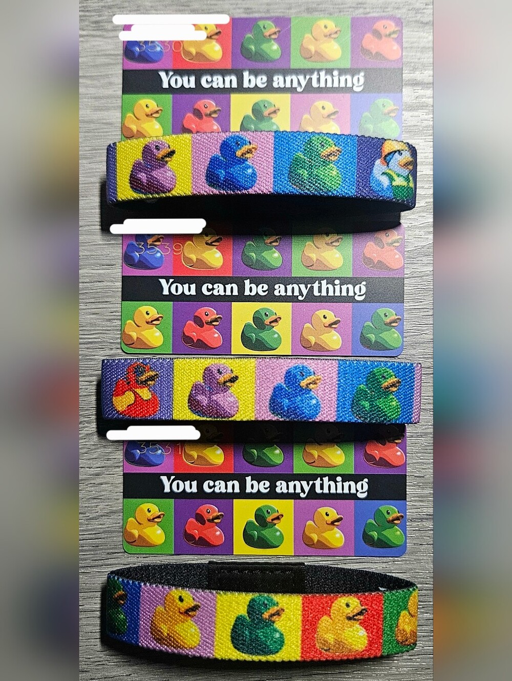 ZOX "YOU CAN BE ANYTHING" Interactive RUBBER DUCK Medium Collectible Wristbands
